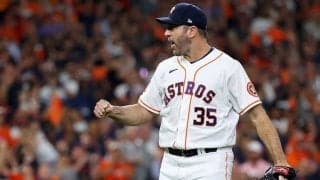 【MLB 優勝決定S】アストロズが先勝　バーランダー6回11K1失点好投＆グリエルら3発　ヤ軍ジャッジ不発