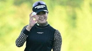 原英莉花は「71」で4位後退も前向き　師匠ジャンボの課題達成へ「残り2日でゴーゴー」