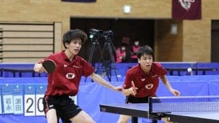 岩永・濵田組、接戦を乗り越え男子ダブルス制覇！