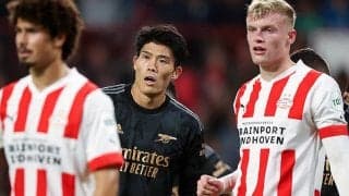 冨安先発のアーセナルがPSVに完敗で今季EL初黒星…首位通過は最終節に持ち越しに《EL》