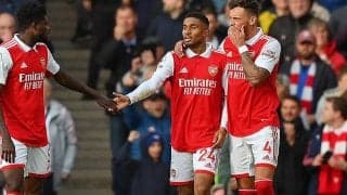 アーセナルが今季最多5発で3戦ぶり白星！　負傷サカの代役担ったネルソンが今季PL初出場で2G1Aの躍動《プレミアリーグ》