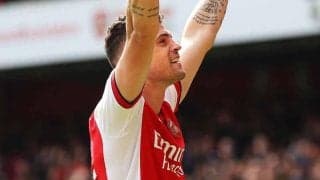 「めっちゃ早い」ゴールの前からフライングで喜んじゃうアーセナルMFジャカをファンも見逃さず「彼は確信していた」