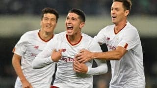 セリエAデビューの18歳ヴォルパートが1G1A！10人のヴェローナを撃破したローマが4位に浮上《セリエA》