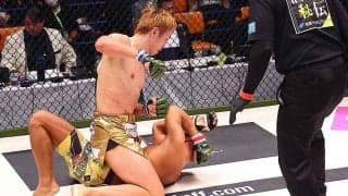【RIZIN】久保優太が10カ月ぶり“再起戦”で奥田啓介に1ラウンドTKO勝ち　「ここが僕のリスタート」と安堵