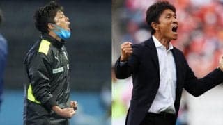 月間優秀監督賞はJ1が優勝争いで粘りを見せた川崎Fの鬼木達監督、J2は4戦全勝の東京Vの城福浩監督