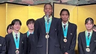 京都精華がインターハイ初優勝の祝賀会開催…ウチェ主将がウインターカップ制覇も誓う