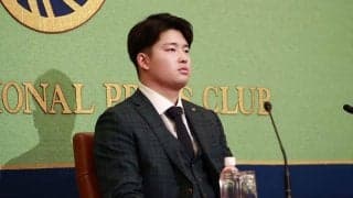 村上宗隆「目標にしていたことが実現できた」　史上最年少3冠王、日本記者クラブで会見