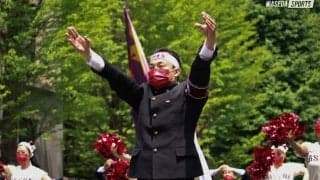 早慶合同デモンストレーションが３年ぶりに復活！　観客へ向け勝利を誓う