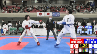 全日本大学空手道選手権大会 全日本大学空手選手権大会　Dコート【見逃し配信】