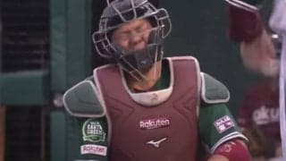 立てない敵捕手に「山川ちょっと嬉しそう」　今季屈指の“悲劇”に同情「災難すぎ」