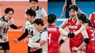 川合俊一会長は今年度のバレー日本代表をどう見たか。女子は新戦力に驚きと期待。男子は安定感が増してミドルも「いい感じ」