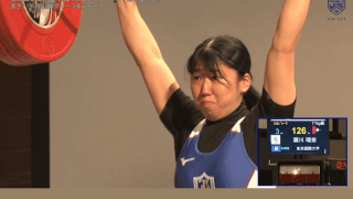 全日本大学対抗ウエイトリフティング選手権大会（女子） 女子71kg級／ 76kg級／ 81kg級／ 87kg級／ +87kg級 【見逃し配信】