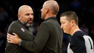 ウルブズ戦で審判に異議を申し立てたマブスのキッドHC…NBAが300万円超の罰金を科す