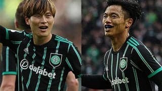 古橋&旗手が2ゴール、セルティックが4発快勝で11連勝《スコティッシュ・プレミアシップ》