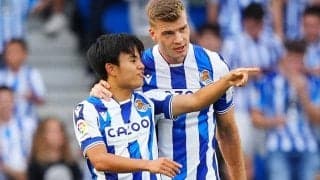 久保が先制点関与のソシエダがオサスナに快勝で3位キープ、オヤルサバルが長期離脱から復帰《ラ・リーガ》