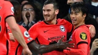 「ファーストタッチがマジで完璧」「存在感やばい」2戦連発の三笘薫の圧巻ゴールにファンも大興奮「本気でやばい選手になった」