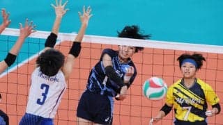 春高バレー　三浦学苑が療養中の３年生励ます奮闘