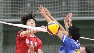 習志野　多彩な攻撃でストレート勝ち　春高バレー