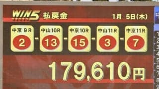 WIN5は2055票的中 JRAが開幕