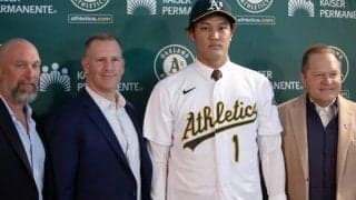 【MLB】藤浪晋太郎、同級生2人にライバル心「大谷翔平、鈴木誠也と対戦したい」アスレチックス入団会見で抱負