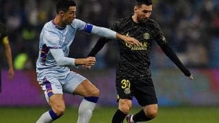 主役のメッシとC・ロナウドが共にゴール！　10人PSGがリヤド選抜とのド派手な打ち合い制す《親善試合》