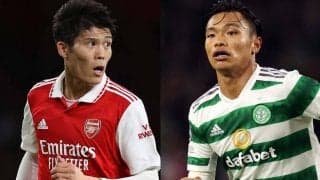 「プレミア移籍期待してもいいのか」セルティック旗手がロンドンを訪れる！アーセナル冨安との2ショットにファン注目「関係が気になる」