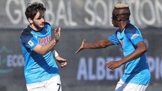 オシムヘン2発にクワラツヘリアPK弾のナポリがスペツィアに快勝《セリエA》