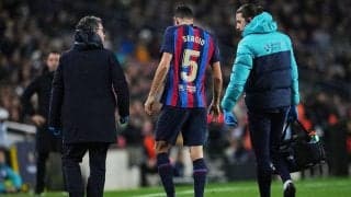 ブスケッツが足首捻挫…離脱は最大3週間か