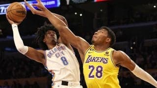 第4Qで手痛いランを許したレイカーズがサンダーに惜敗…八村は3試合ぶりの2ケタ得点