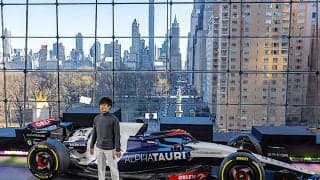 【F1】「今季は最高の走りを見せる」と角田裕毅　アルファタウリがNYファッション・ウィークで2023年の新車発表