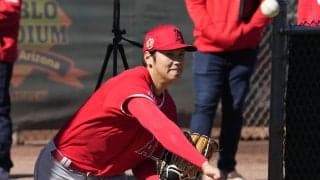【MLB】大谷翔平、WBCに向けてキャンプ初日から37球　トラウトは“盟友”の残留熱望「説得するための最高のセールスマン」