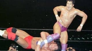 新日本とUインターの対抗戦で、武藤敬司が髙田延彦に繰り出したドラゴンスクリュー。それを見た藤波辰爾は「技の入り方が違う」