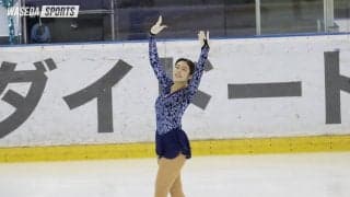 嶋田がデビュー戦で笑顔　４年生はエキシビションで華やかに演技