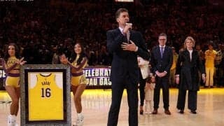 レイカーズ史上12人目の永久欠番となったガソル「この球団でプレーできて光栄でした」