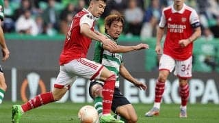 日本人対決実現のスポルティングvsアーセナルはドロー！　守田は不運OG、途中出場の冨安は攻守に躍動《EL》