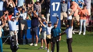 2週間前に引っ越し アーロン・ライが名物パー3でエース