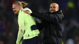 「彼は毎試合5ゴール決めないと(笑)」グアルディオラ監督、チャンス逸も決勝弾のハーランドを冗談混じりに称える「決して集中力を失わない」