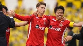 「これ枠行くんだな」「オシャレ」名古屋FWユンカーが決めた技ありのパーフェクトゴールに称賛の嵐！「浦和はなんで手放した？」の声も