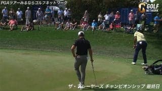 【動画】松山英樹、9番ではカラーから約4メートルのバーディパットを沈める