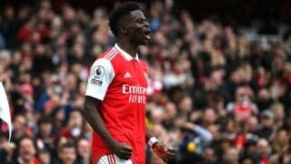 「チームを助けられて嬉しい」2ゴールで勝利に貢献のサカ、今季リーグ初先発の同僚を称える「信じられないパフォーマンスだった」