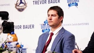 CY賞右腕バウアー、DeNA入団会見で侍Jに言及　3度目の世界一は「野球の価値を高めた」