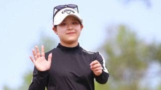 男の人とゴルフ？ 吉田鈴は同組の飛ばし屋「見ないように」