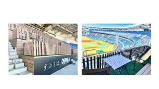 アウトドアグッズに囲まれ野球観戦　ZOZOマリンに「ogawaキャンプBOX」設置