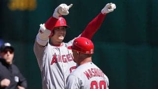 【MLB】大谷翔平が歓喜のダンス　藤浪撃ち後に盛り上げに一役、指揮官も笑顔「クールだ」