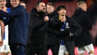 「選手たちは素晴らしかった」6位浮上のブライトン、デ・ゼルビ監督は今後を語る「ヨーロッパの大会を夢見て達成したい」