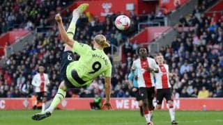 完璧バイシクルが話題のハーランドが偉業達成！ ペップはメッシ＆C・ロナウドと並べると自信「本当に信じられない」