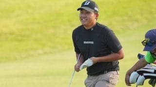 男子ツアー初のプロデビュー戦Vへ 宇喜多飛翔が首位発進