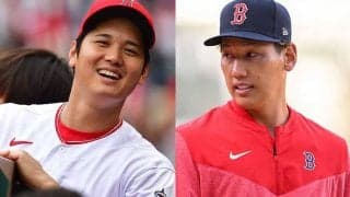 【MLB】大谷翔平が駆け寄って“ニヤニヤ握手”　野球少年のように帽子を取る姿勢が「尊敬と絆」