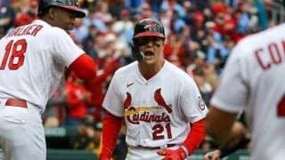 【MLB】ヌートバーの“胡椒”グリグリに「躍動感」　全力疾走からパフォ披露に球場大興奮