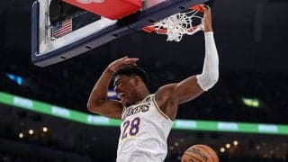 八村塁躍動のレイカーズが初戦を制す…球団記録に並ぶ29得点の大暴れ、第2戦は20日8時30分から